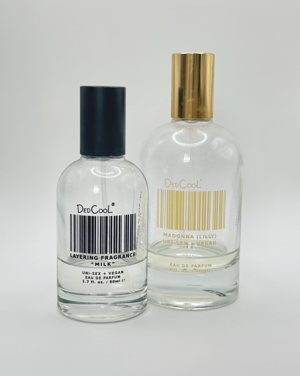 DedCool Milk and Madonna (Lilly) bottles