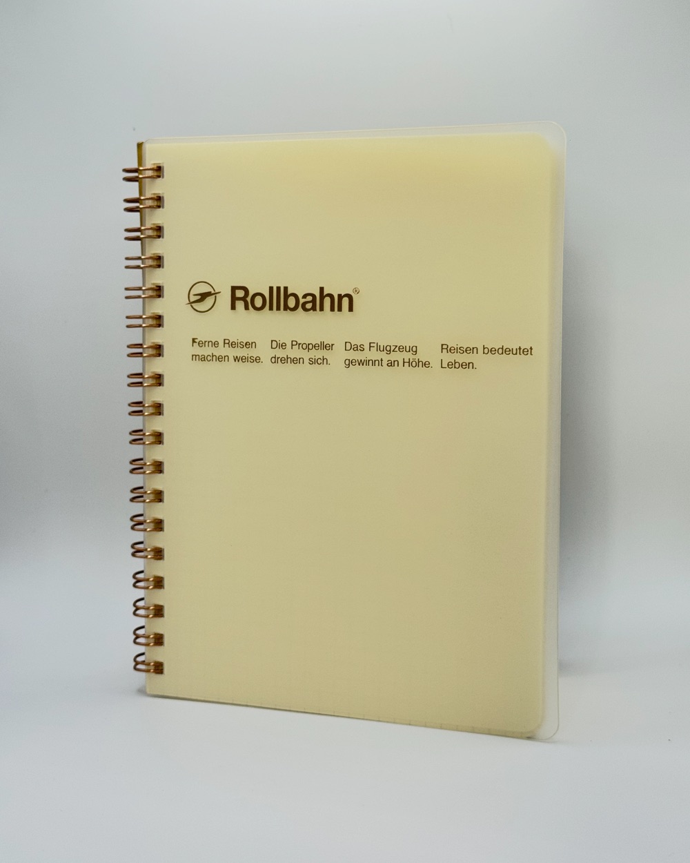 Cream Rollbahn spiral notebook